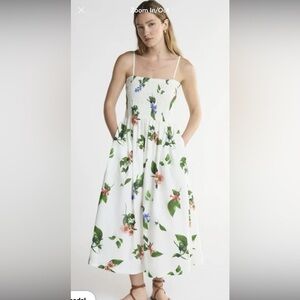 Scoop Women’s Smocked Cotton Maxi Dress, Size L (12-14) Brand New